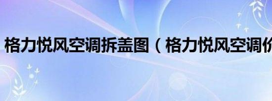 格力悦风空调拆盖图（格力悦风空调价格表）