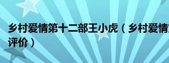 乡村爱情第十二部王小虎（乡村爱情第十二部评价）