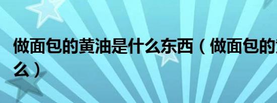 做面包的黄油是什么东西（做面包的黄油是什么）