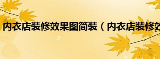 内衣店装修效果图简装（内衣店装修效果图）