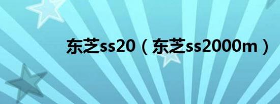 东芝ss20（东芝ss2000m）