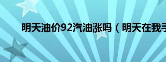 明天油价92汽油涨吗（明天在我手）