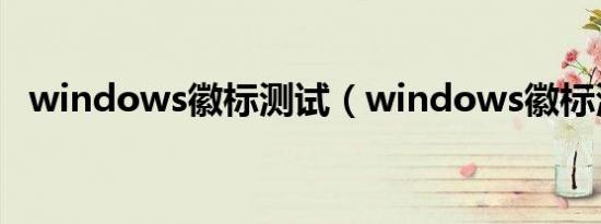 windows徽标测试（windows徽标测试）