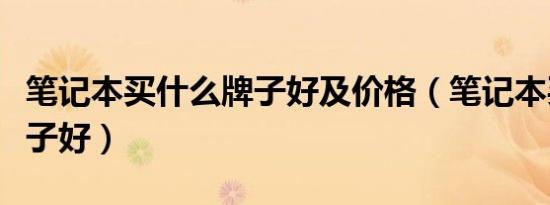 笔记本买什么牌子好及价格（笔记本买什么牌子好）