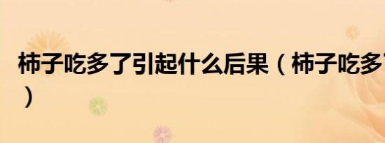 柿子吃多了引起什么后果（柿子吃多了会怎样）