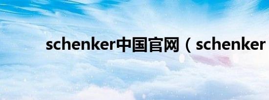 schenker中国官网（schenker）