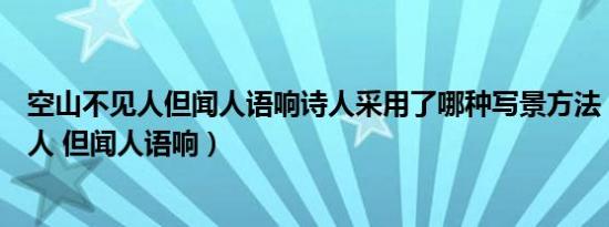 空山不见人但闻人语响诗人采用了哪种写景方法（空山不见人 但闻人语响）