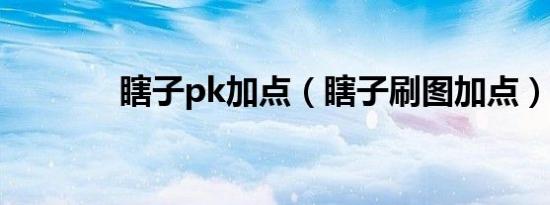 瞎子pk加点（瞎子刷图加点）