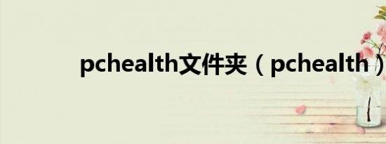 pchealth文件夹（pchealth）