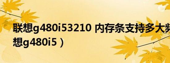 联想g480i53210 内存条支持多大频率（联想g480i5）