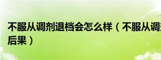 不服从调剂退档会怎么样（不服从调剂被退档后果）