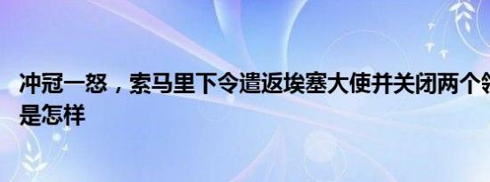 冲冠一怒，索马里下令遣返埃塞大使并关闭两个领事馆 详情是怎样