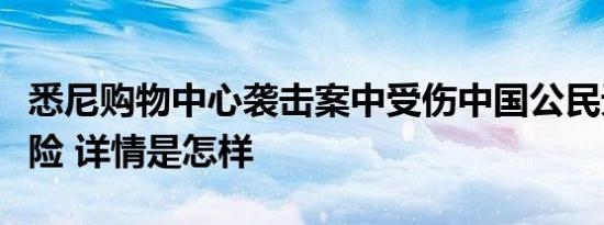 悉尼购物中心袭击案中受伤中国公民无生命危险 详情是怎样