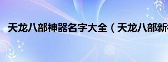 天龙八部神器名字大全（天龙八部新神器）