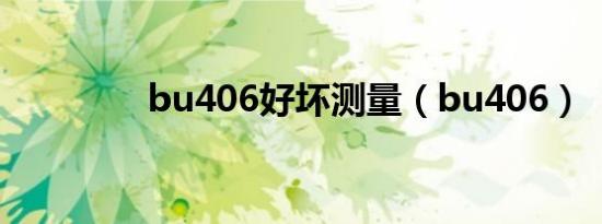 bu406好坏测量（bu406）