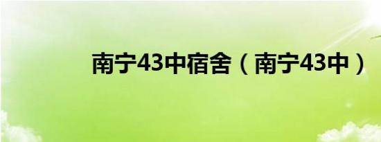 南宁43中宿舍（南宁43中）