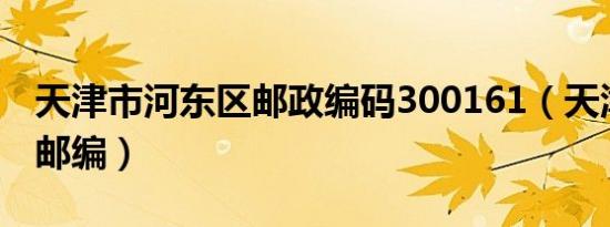 天津市河东区邮政编码300161（天津河东区邮编）