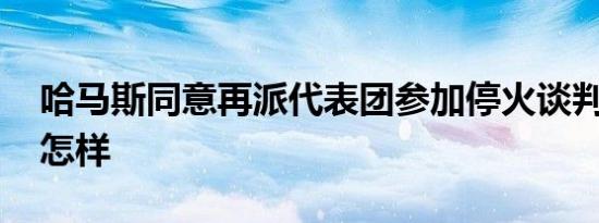 哈马斯同意再派代表团参加停火谈判 详情是怎样