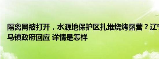 隔离网被打开，水源地保护区扎堆烧烤露营？辽宁抚顺县上马镇政府回应 详情是怎样