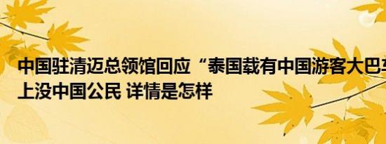 中国驻清迈总领馆回应“泰国载有中国游客大巴车祸”：车上没中国公民 详情是怎样