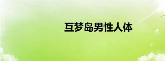 互梦岛男性人体