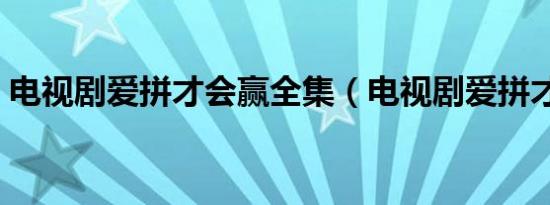 电视剧爱拼才会赢全集（电视剧爱拼才会赢）