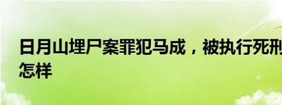 日月山埋尸案罪犯马成，被执行死刑 详情是怎样