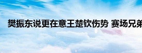 樊振东说更在意王楚钦伤势 赛场兄弟情深