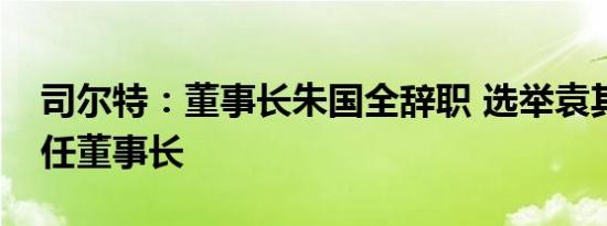 司尔特：董事长朱国全辞职 选举袁其荣为新任董事长