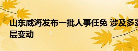 山东威海发布一批人事任免 涉及多家国企高层变动