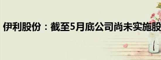 伊利股份：截至5月底公司尚未实施股份回购