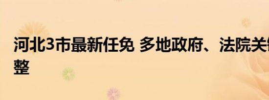 河北3市最新任免 多地政府、法院关键岗位调整