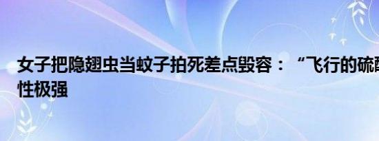 女子把隐翅虫当蚊子拍死差点毁容：“飞行的硫酸”、腐蚀性极强