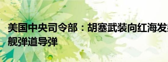 美国中央司令部：胡塞武装向红海发射两枚反舰弹道导弹