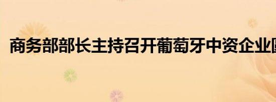 商务部部长主持召开葡萄牙中资企业圆桌会