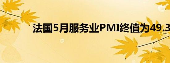 法国5月服务业PMI终值为49.3