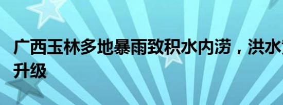 广西玉林多地暴雨致积水内涝，洪水黄色预警升级