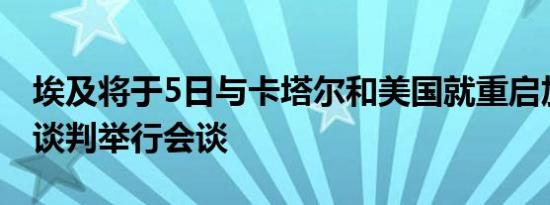 埃及将于5日与卡塔尔和美国就重启加沙停火谈判举行会谈