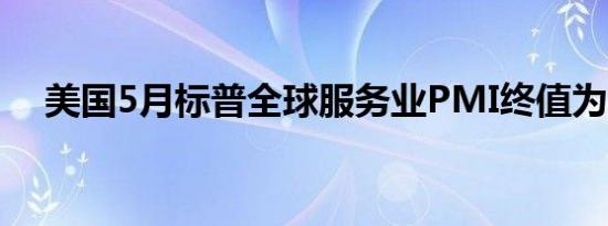 美国5月标普全球服务业PMI终值为54.8