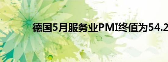 德国5月服务业PMI终值为54.2