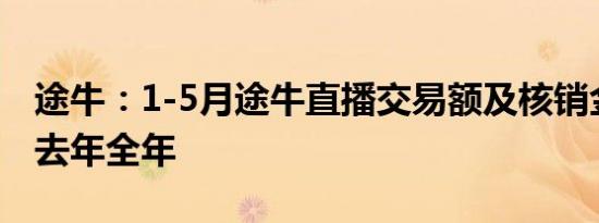 途牛：1-5月途牛直播交易额及核销金额均超去年全年