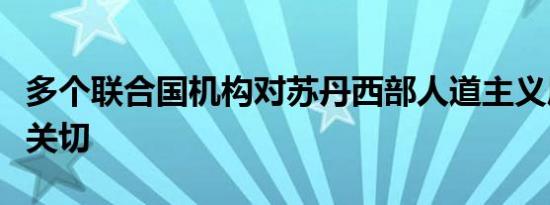 多个联合国机构对苏丹西部人道主义局势表示关切