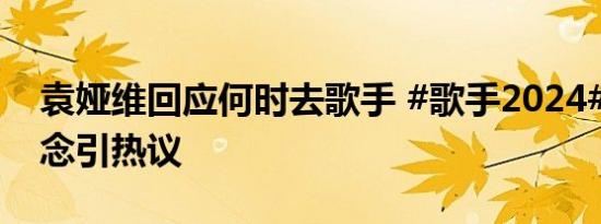 袁娅维回应何时去歌手 #歌手2024# 补位悬念引热议