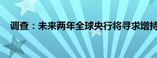 调查：未来两年全球央行将寻求增持美元