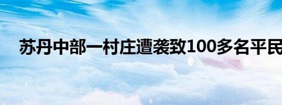 苏丹中部一村庄遭袭致100多名平民死亡