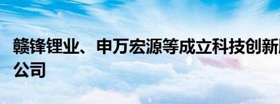 赣锋锂业、申万宏源等成立科技创新股权私募公司