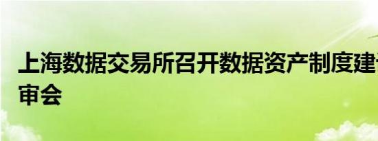 上海数据交易所召开数据资产制度建设专家评审会