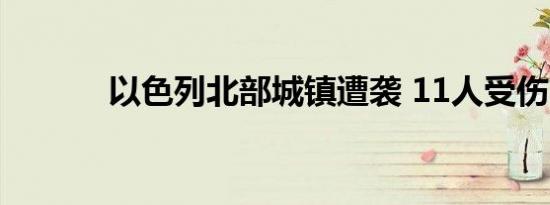 以色列北部城镇遭袭 11人受伤