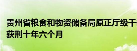 贵州省粮食和物资储备局原正厅级干部吴青春获刑十年六个月