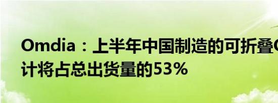 Omdia：上半年中国制造的可折叠OLED预计将占总出货量的53%